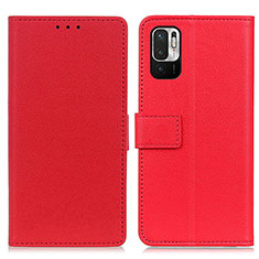 Custodia Portafoglio In Pelle Cover con Supporto M08L per Xiaomi Redmi Note 10 JE 5G Rosso