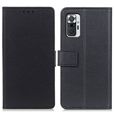 Custodia Portafoglio In Pelle Cover con Supporto M08L per Xiaomi Redmi Note 10 Pro 4G Nero