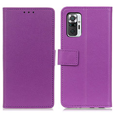 Custodia Portafoglio In Pelle Cover con Supporto M08L per Xiaomi Redmi Note 10 Pro 4G Viola