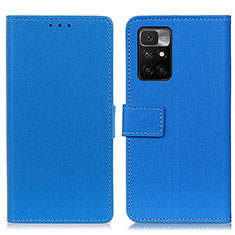 Custodia Portafoglio In Pelle Cover con Supporto M08L per Xiaomi Redmi Note 11 4G (2021) Blu