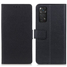 Custodia Portafoglio In Pelle Cover con Supporto M08L per Xiaomi Redmi Note 11 4G (2022) Nero