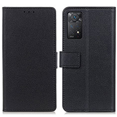 Custodia Portafoglio In Pelle Cover con Supporto M08L per Xiaomi Redmi Note 11 Pro 4G Nero