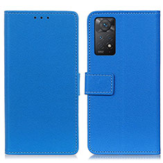 Custodia Portafoglio In Pelle Cover con Supporto M08L per Xiaomi Redmi Note 11 Pro 5G Blu