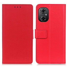 Custodia Portafoglio In Pelle Cover con Supporto M08L per Xiaomi Redmi Note 11R 5G Rosso