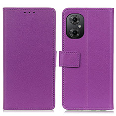 Custodia Portafoglio In Pelle Cover con Supporto M08L per Xiaomi Redmi Note 11R 5G Viola