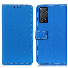 Custodia Portafoglio In Pelle Cover con Supporto M08L per Xiaomi Redmi Note 12 Pro 4G Blu