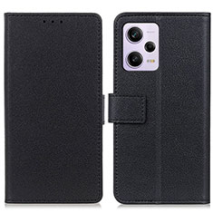 Custodia Portafoglio In Pelle Cover con Supporto M08L per Xiaomi Redmi Note 12 Pro 5G Nero