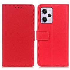 Custodia Portafoglio In Pelle Cover con Supporto M08L per Xiaomi Redmi Note 12 Pro 5G Rosso