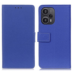 Custodia Portafoglio In Pelle Cover con Supporto M08L per Xiaomi Redmi Note 12 Turbo 5G Blu