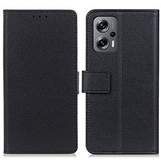 Custodia Portafoglio In Pelle Cover con Supporto M08L per Xiaomi Redmi Note 12T Pro 5G Nero