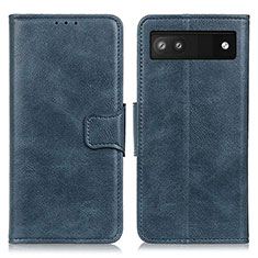 Custodia Portafoglio In Pelle Cover con Supporto M09L per Google Pixel 7a 5G Blu