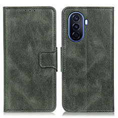 Custodia Portafoglio In Pelle Cover con Supporto M09L per Huawei Enjoy 50 Verde