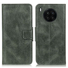 Custodia Portafoglio In Pelle Cover con Supporto M09L per Huawei Honor 50 Lite Verde