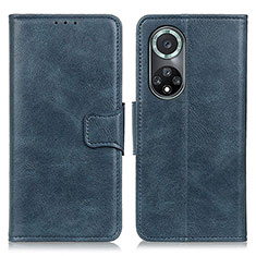 Custodia Portafoglio In Pelle Cover con Supporto M09L per Huawei Honor 50 Pro 5G Blu