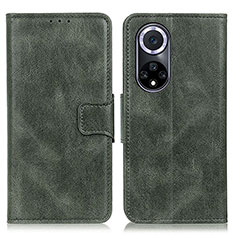 Custodia Portafoglio In Pelle Cover con Supporto M09L per Huawei Nova 9 Verde