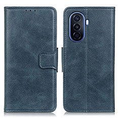 Custodia Portafoglio In Pelle Cover con Supporto M09L per Huawei Nova Y70 Plus Blu