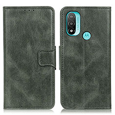 Custodia Portafoglio In Pelle Cover con Supporto M09L per Motorola Moto E20 Verde