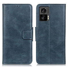 Custodia Portafoglio In Pelle Cover con Supporto M09L per Motorola Moto Edge 30 Lite 5G Blu