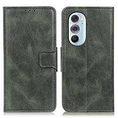 Custodia Portafoglio In Pelle Cover con Supporto M09L per Motorola Moto Edge 30 Pro 5G Verde