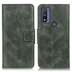 Custodia Portafoglio In Pelle Cover con Supporto M09L per Motorola Moto G Pure Verde