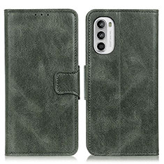 Custodia Portafoglio In Pelle Cover con Supporto M09L per Motorola MOTO G52 Verde