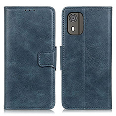 Custodia Portafoglio In Pelle Cover con Supporto M09L per Nokia C02 Blu