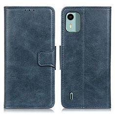 Custodia Portafoglio In Pelle Cover con Supporto M09L per Nokia C12 Blu