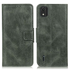 Custodia Portafoglio In Pelle Cover con Supporto M09L per Nokia C2 2nd Edition Verde