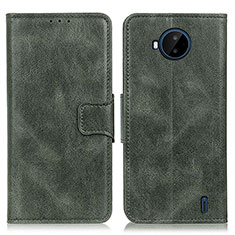 Custodia Portafoglio In Pelle Cover con Supporto M09L per Nokia C20 Plus Verde