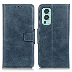 Custodia Portafoglio In Pelle Cover con Supporto M09L per OnePlus Nord 2 5G Blu