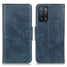 Custodia Portafoglio In Pelle Cover con Supporto M09L per Oppo A53s 5G Blu