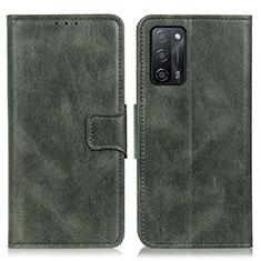 Custodia Portafoglio In Pelle Cover con Supporto M09L per Oppo A53s 5G Verde