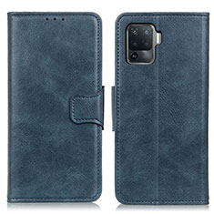 Custodia Portafoglio In Pelle Cover con Supporto M09L per Oppo A94 4G Blu