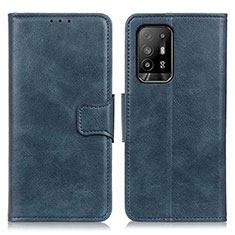 Custodia Portafoglio In Pelle Cover con Supporto M09L per Oppo A94 5G Blu