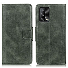 Custodia Portafoglio In Pelle Cover con Supporto M09L per Oppo F19 Verde