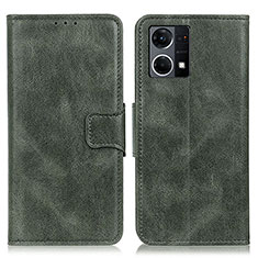 Custodia Portafoglio In Pelle Cover con Supporto M09L per Oppo F21 Pro 4G Verde