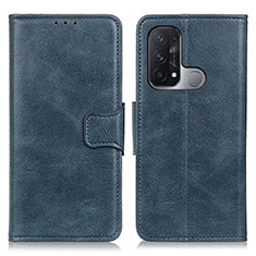 Custodia Portafoglio In Pelle Cover con Supporto M09L per Oppo Reno5 A Blu