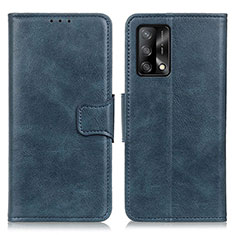 Custodia Portafoglio In Pelle Cover con Supporto M09L per Oppo Reno6 Lite Blu