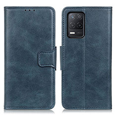 Custodia Portafoglio In Pelle Cover con Supporto M09L per Realme 8 5G Blu