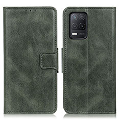 Custodia Portafoglio In Pelle Cover con Supporto M09L per Realme Q3 5G Verde