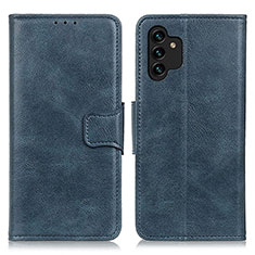 Custodia Portafoglio In Pelle Cover con Supporto M09L per Samsung Galaxy A13 4G Blu