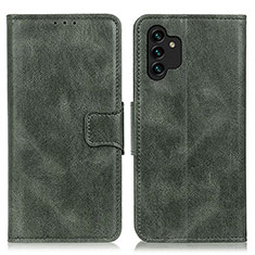 Custodia Portafoglio In Pelle Cover con Supporto M09L per Samsung Galaxy A13 5G Verde