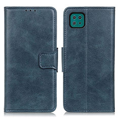 Custodia Portafoglio In Pelle Cover con Supporto M09L per Samsung Galaxy A22s 5G Blu