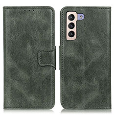 Custodia Portafoglio In Pelle Cover con Supporto M09L per Samsung Galaxy S21 FE 5G Verde