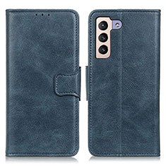 Custodia Portafoglio In Pelle Cover con Supporto M09L per Samsung Galaxy S22 Plus 5G Blu