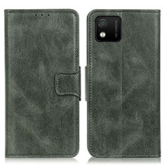 Custodia Portafoglio In Pelle Cover con Supporto M09L per Wiko Y52 Verde