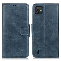 Custodia Portafoglio In Pelle Cover con Supporto M09L per Wiko Y82 Blu