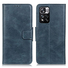 Custodia Portafoglio In Pelle Cover con Supporto M09L per Xiaomi Mi 11i 5G (2022) Blu