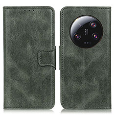 Custodia Portafoglio In Pelle Cover con Supporto M09L per Xiaomi Mi 13 Ultra 5G Verde