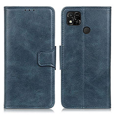 Custodia Portafoglio In Pelle Cover con Supporto M09L per Xiaomi POCO C3 Blu